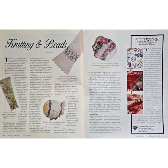 Interweave Knits Summer 1997 Beyond the Basics Bead Knitting - Picture 9 of 13